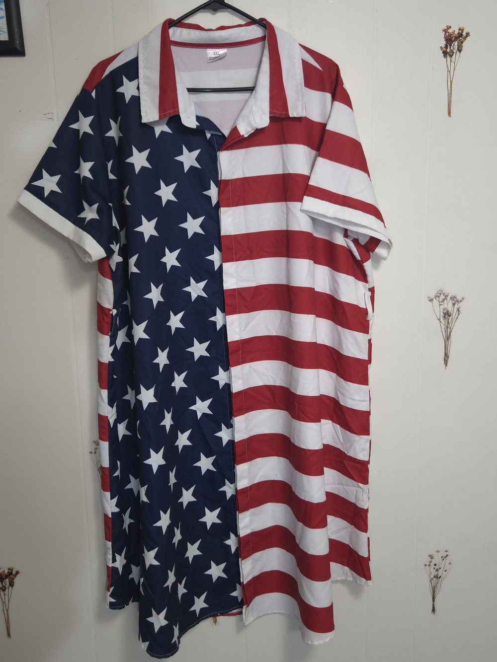 Patriotic Stars & Stripes Short-Sleeve Dress